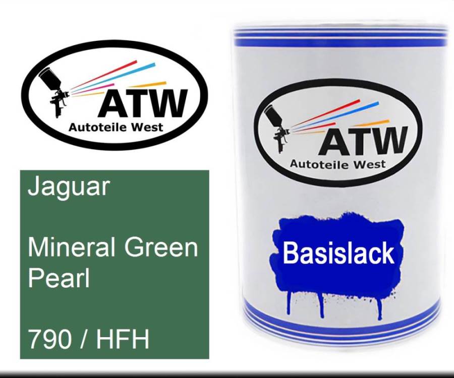 Jaguar, Mineral Green Pearl, 790 / HFH: 500ml Lackdose, von ATW Autoteile West.